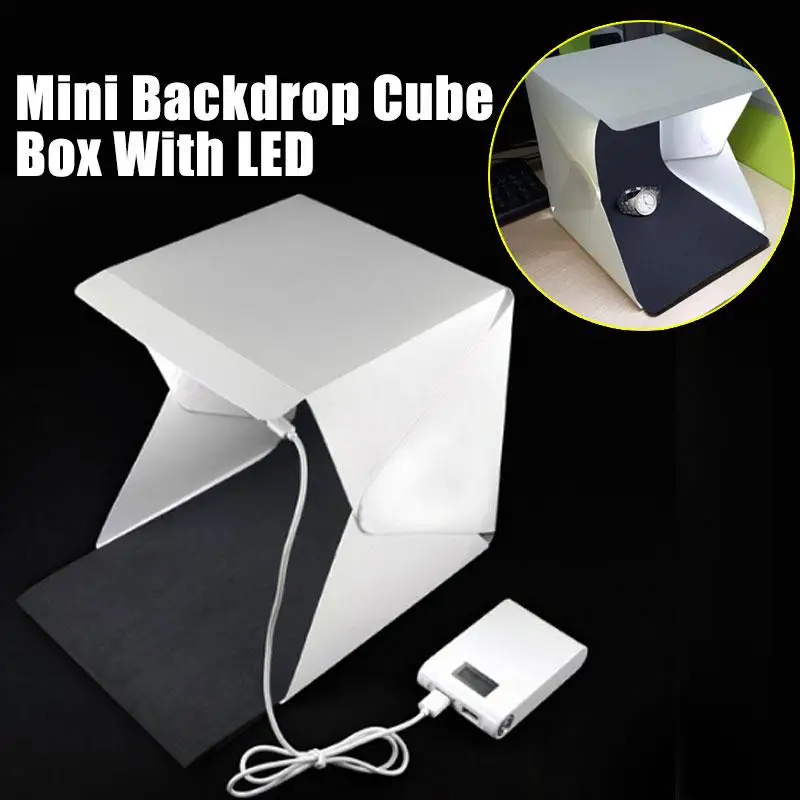 Мини Портативный складной lightbox фотография Фотостудия Softbox Комплект освещения