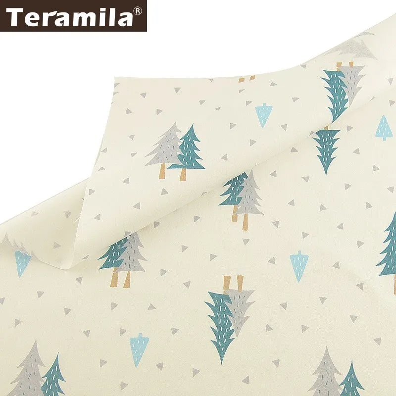 Teramila Telas Trees дизайн 100% хлопчатобумажная саржевая ткань измерительная сделай сам
