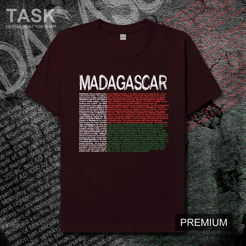 Madagasikara/мужская футболка с коротким рукавом хлопковая повседневная спортивная