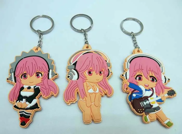 Аниме модные подвески игрушка подвесная Пряжка SoniComi Super Sonico брелок ПВХ животное