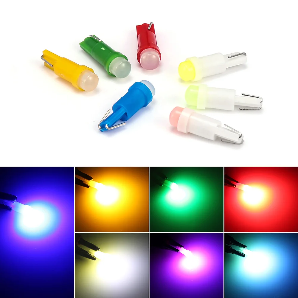 1 шт. Автомобильный интерьер T5 Led 1 SMD DC 12 В светильник Керамическая, для приборной панели манометр инструмент керамический авто боковой Клин светильник лампа