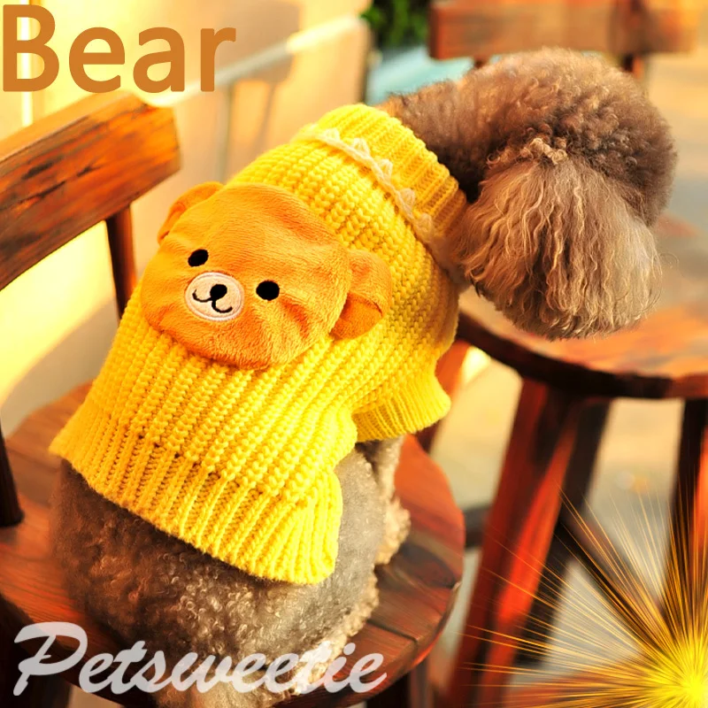 3 free shipping | Rongrong Autumn Teddy Bear Chow Chihuahua puppy Bo dollars wool sweater pet clothes Дом и сад