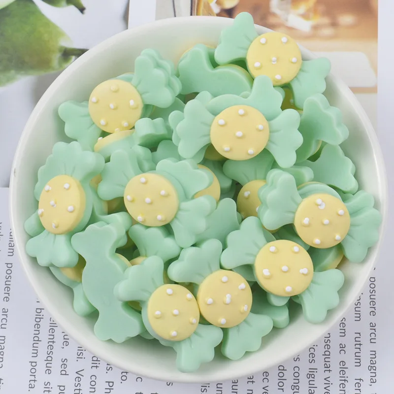 Green 10 шт./упак. милые цветные плоское украшение из смолы искусственные Конфеты DIY принадлежности Декоративные аксессуары для одежды украшения для волос материалы для рукоделия - Цвет: Green