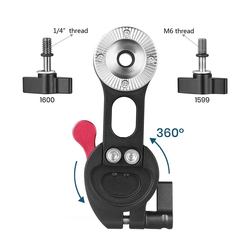 SmallRig EVF Mount с зажимом NATO и розеткой Arri (Диаметр 31 8 мм) винт 1/4 дюйма для Zacuto Gratical HD