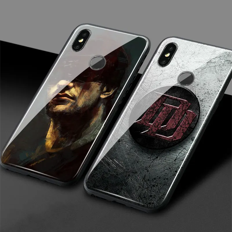 Daredevil marvel мягкий силиконовый стеклянный чехол для телефона, чехол для Xiaomi mi 8 9 SE mi x 2 2s 3 Red mi Note 5 6 7 8 Pro