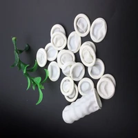 disposable anti static rubber latex finger cots for tattoo nail art white mini gloves protector cover tools accessories