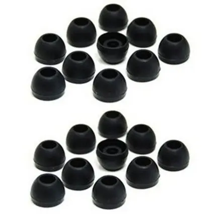 Silicone Replacement C Tips for Audio-Technica/Monster/Sony/Ultimate Ears Sharp/Sennheiser/TDK/Griffin and JVC -10 Pairs- Black