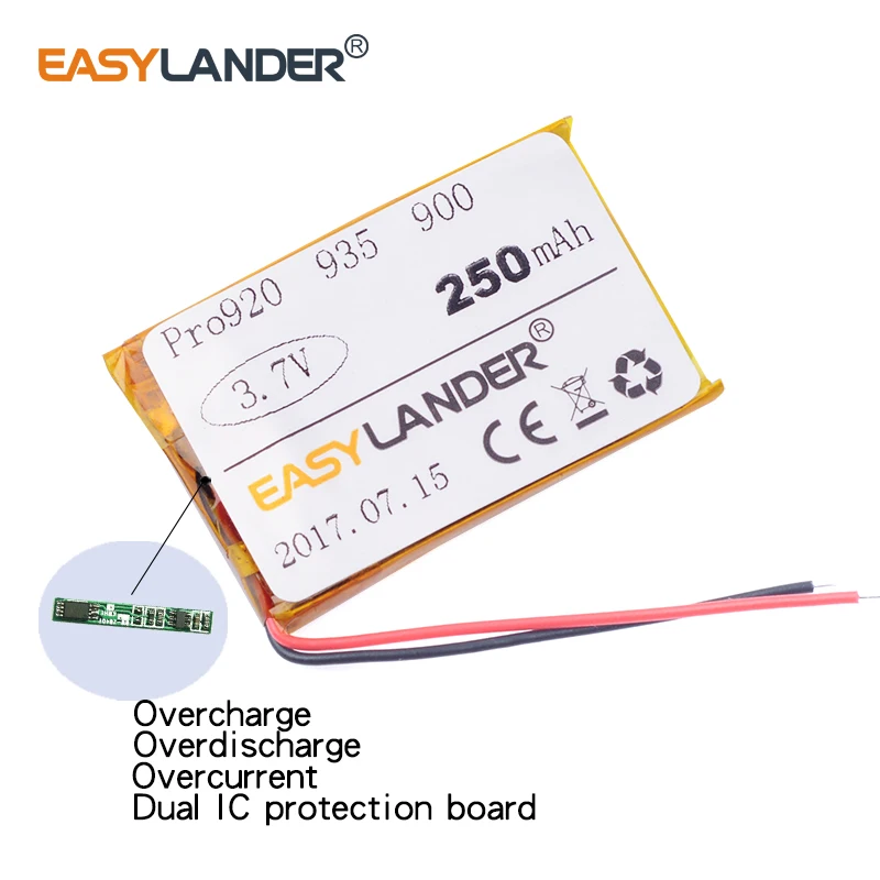 

Easylander Replacement 3.7V 250mAh Rechargeable li Polymer Battery For JA-BRA Pro Pro920 935 900 Bluetooth headset AHB5-2229PS