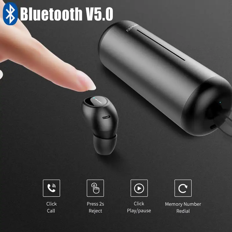 Новинка AWEI T5 бинауральные беспроводные портативные спортивные Bluetooth наушники V5.0