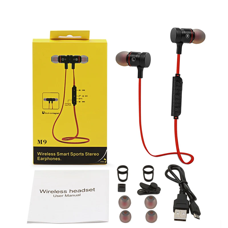 Magift9 Wireless Bluetooth 4.1 Magnet Earphones In-ear Stereo Music Earphone with Micphone for Smartphones | Электроника