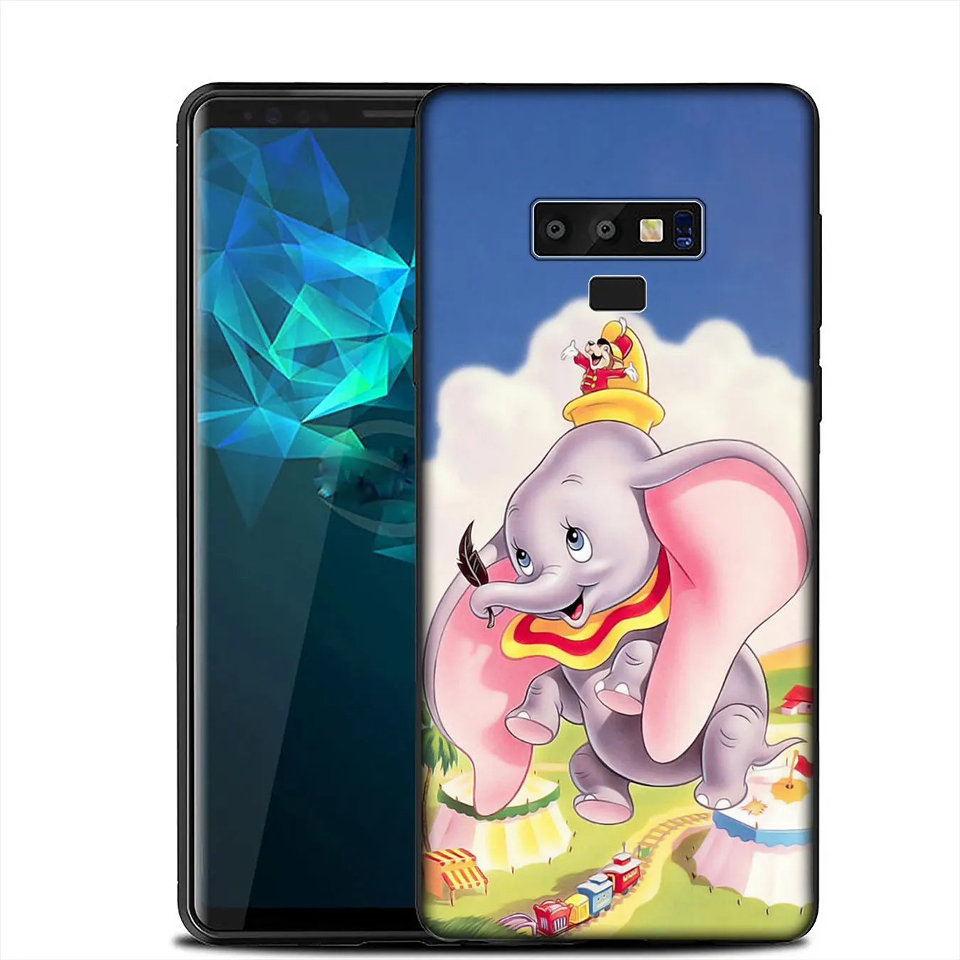 IYICAO Dumbo Cute elephant Soft Silicone Case for Samsung Galaxy A6 A9 A8 A7 2018 A3 A5 2016 2017 Note 9 8 10 Plus Lite |