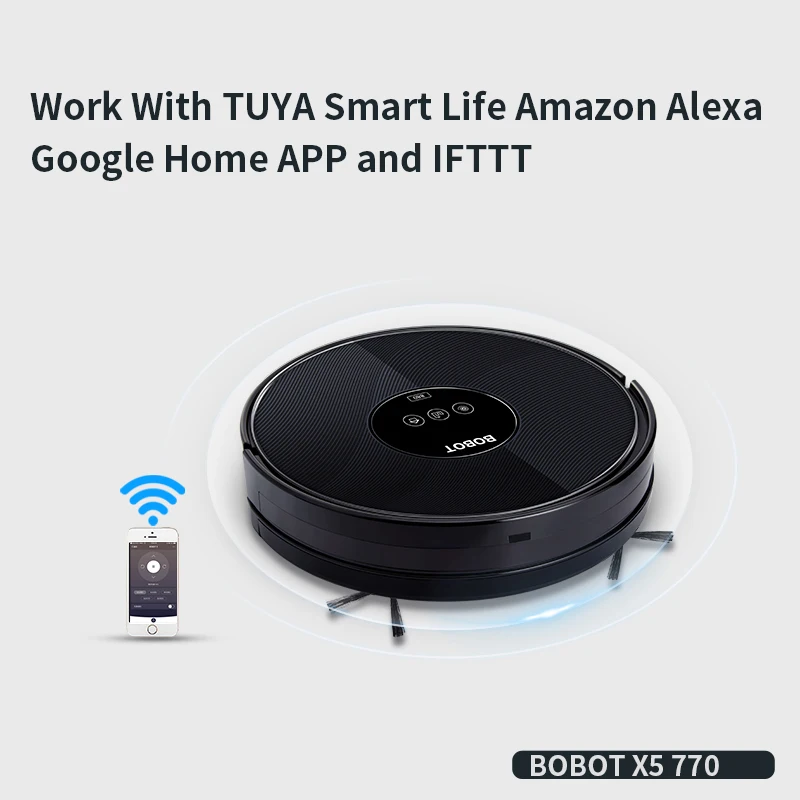 Робот пылесос BOBOT X5 для дома автоматическое подметание пыли управление