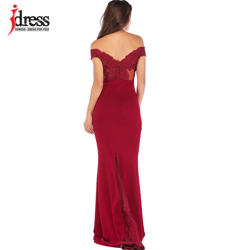 Женское вечернее платье IDress длинное сексуальное Облегающее кружевное