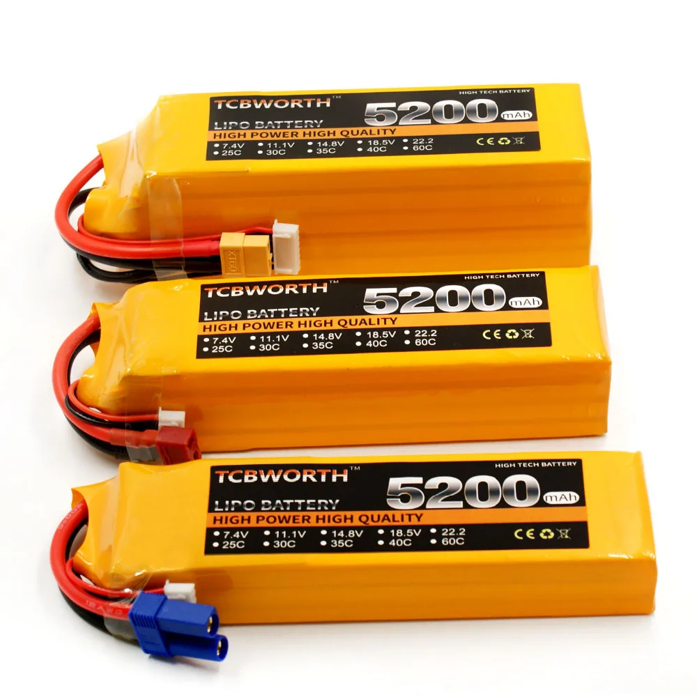 Батарея TCBWORTH RC LiPo 6S 22 2 V 5200mAh 30C Дрон для радиоуправляемого самолета квадрокоптера