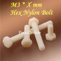 20pcspack yt457x standard m3 plastic screw hex nylon bolt insulation plastic screw outside hexagon bolts free shipping usa