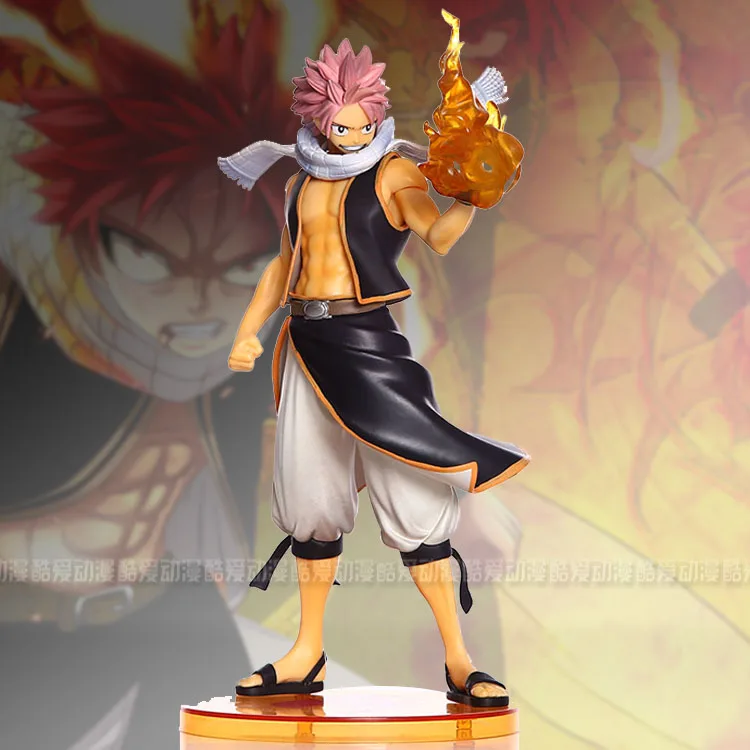 Горячая Распродажа Fairy Tail Нацу Dragneel костюме Fire Fist 23 см Рисунок Фигурка Игрушки