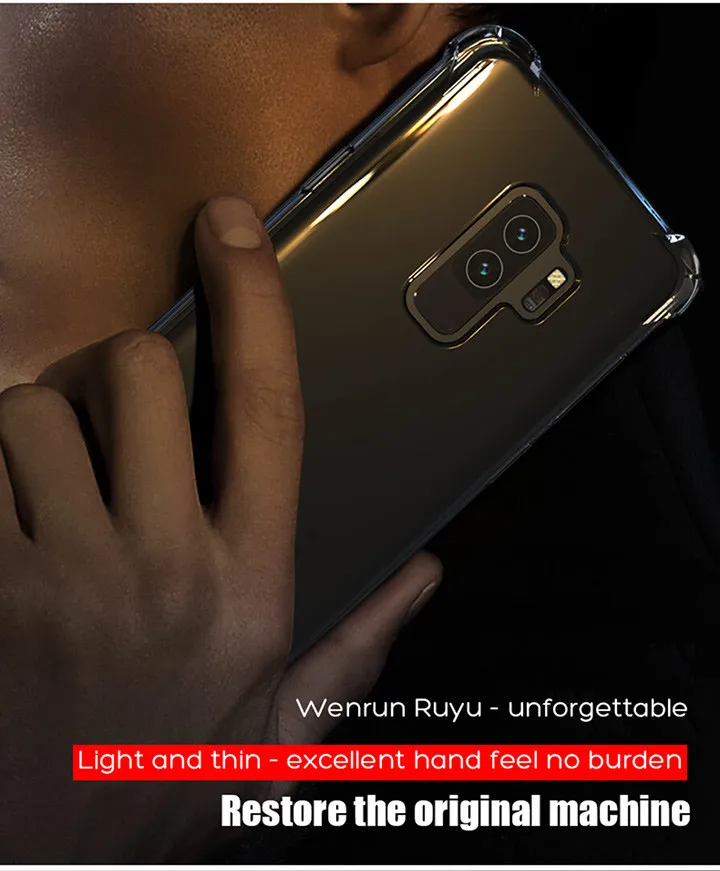 Анти-шок чехол с "воздушной подушкой" для samsung Galaxy Note 10 Pro A70 A80 A90 A60 A50 A40 A30 A20 A10 M40 M30 M20 M10 прозрачной крышкой