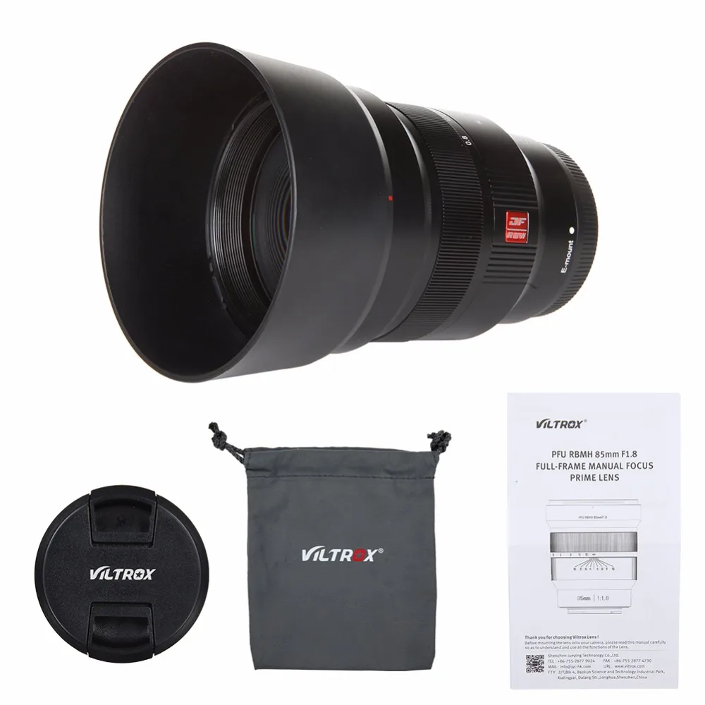 VILTROX 85 мм f1.8 полнокадровая ручная система с фиксированным фокусом для объектива