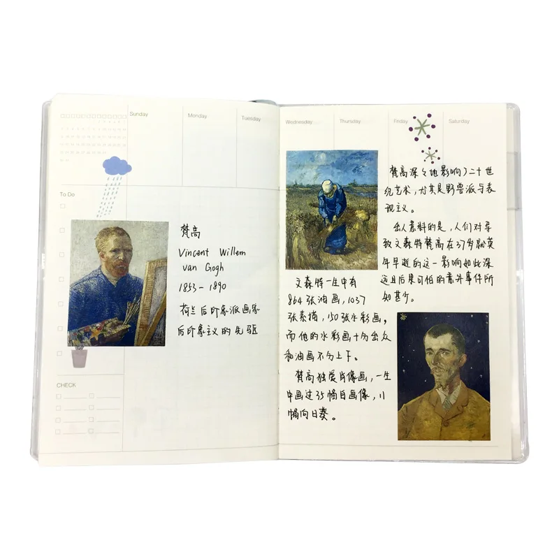 15 шт./упак. Ван Гог Живопись Коллекция декоративная планировщик наклейка сделай