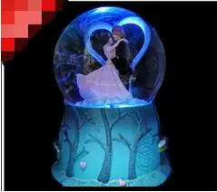 

Rotating music box snow Valentine new 160818