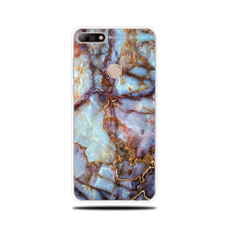 Marble Pattern Silicone Phone Case For Huawei Y5 Y6 ii Cover Y7 Prime 2017 2018 Couqe Funda |
