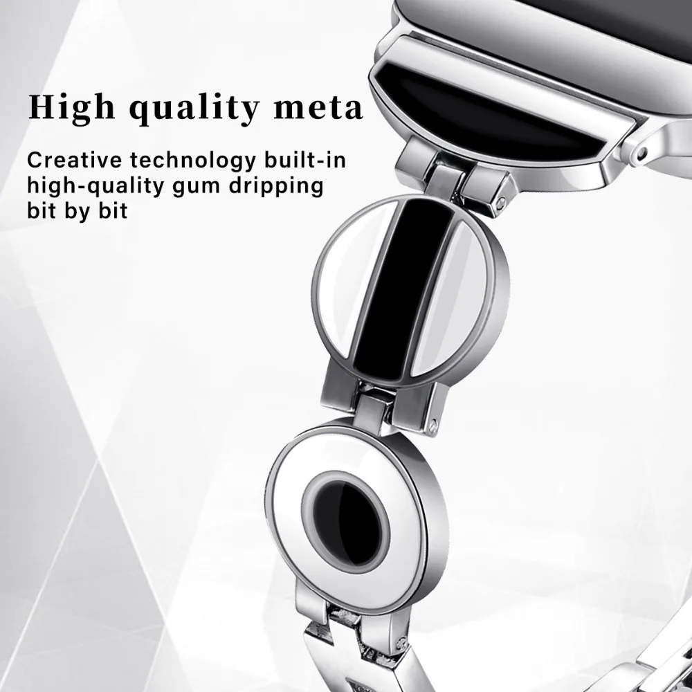 Новый женский браслет из розового золота для Apple Watch Band 44/40/42/38 мм нержавеющей