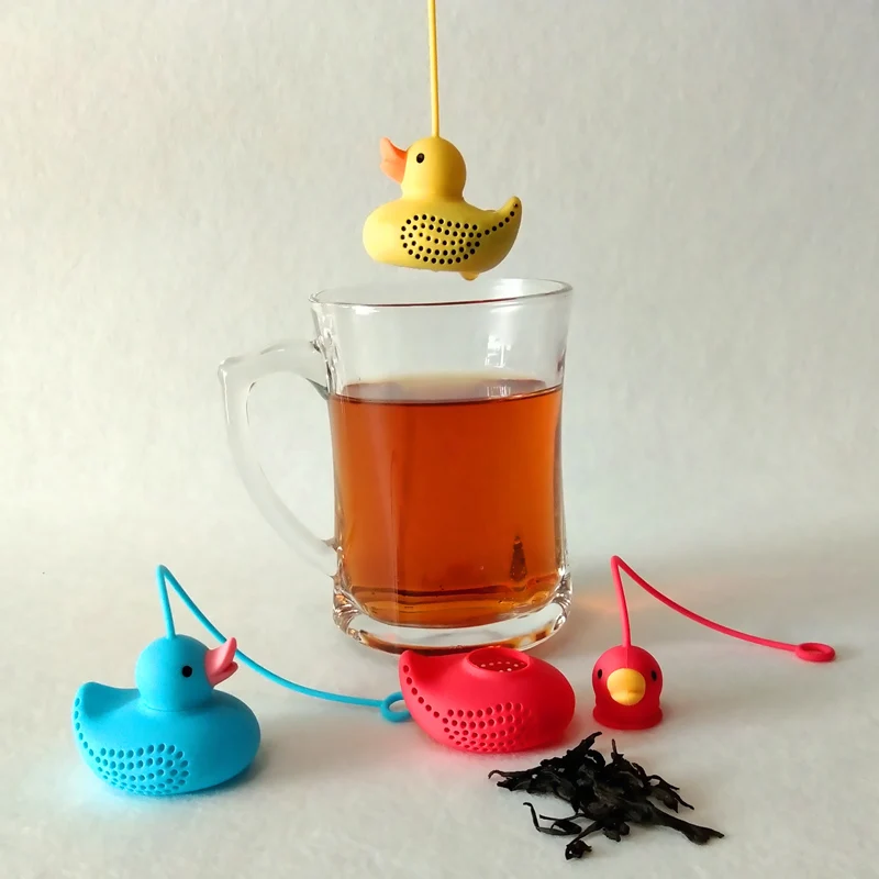 Маленькая желтая утка силиконовый Чай Infuser Фильтр|Ситечки для заваривания чая| |
