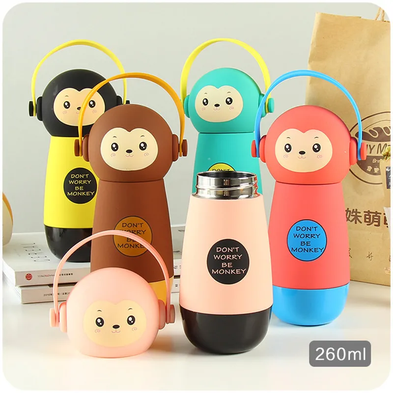 Candy Color Thermos Cups Girls Stainless Steel Vacuum Flasks Thermoses Travel Mugs School Cup My Water Bottles Sport Kids Bottle | Дом и сад