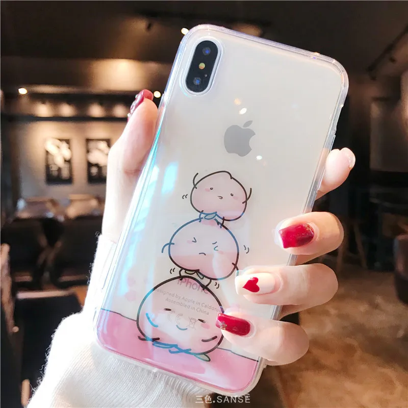 EXTREE свежие фрукты в летние прозрачные синий свет мягкий чехол для iPhone X 8/7/6 Plus