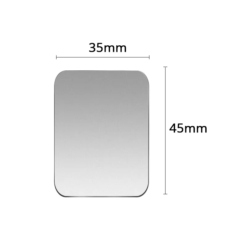 1pcs Silver Square 10 шт./2 шт./партия металлическая пластина наклейка для магнитного автомобильного телефона держатель подставка металлическая пластина диск железный лист для iPhone мобильный телефон - Цвет: 1pcs Silver Square