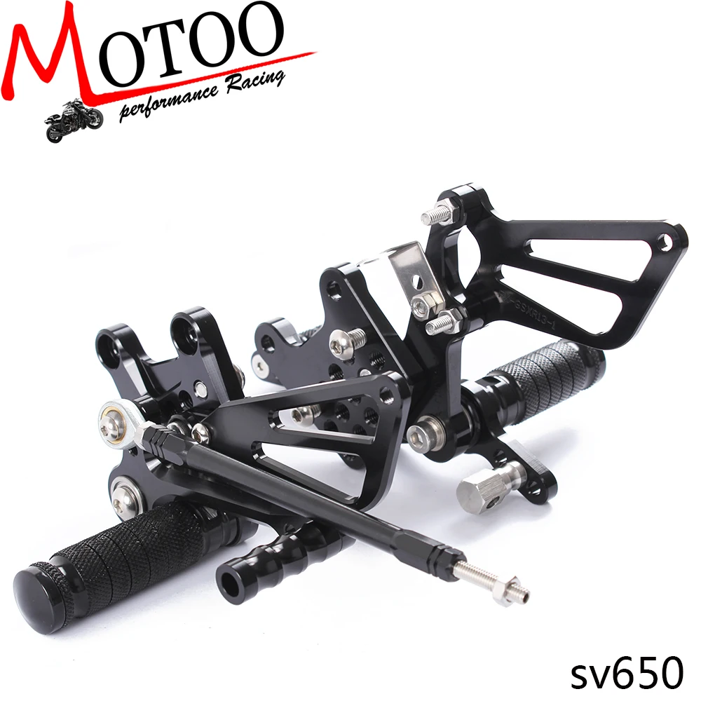 Полный CNC алюминиевый мотоцикл Регулируемая подставка для ног Rearsets подножки Suzuki