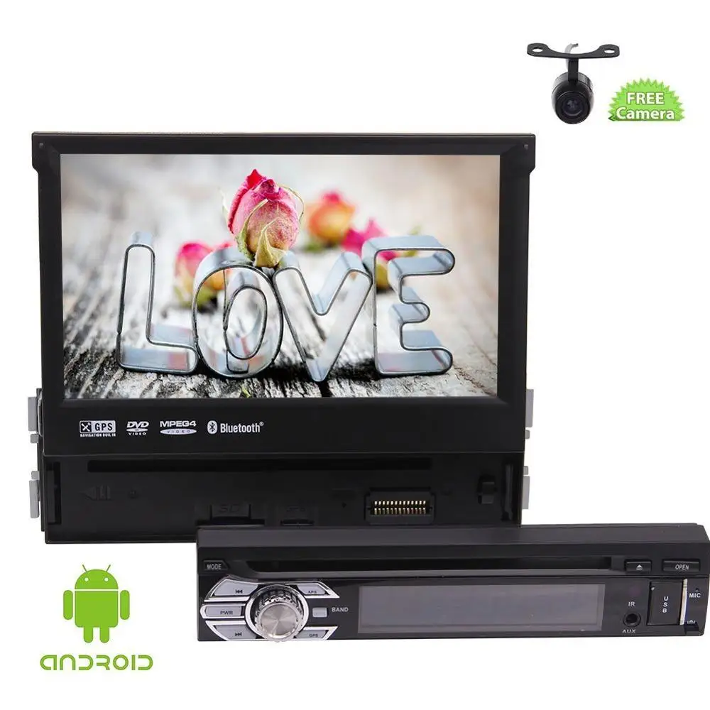 Автомобильный dvd плеер Android 6 0 один Din автомобильный стерео в тире gps навигационное