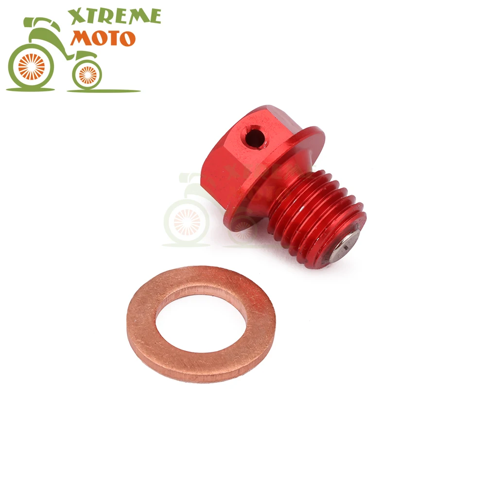 CNC M12*1.5 Magnetic Oil Sump Screw Drain Plug Bolt For HONDA ATC Big Red Foreman FourTrax Rancher Recon 125 185 200 250 400 500 |