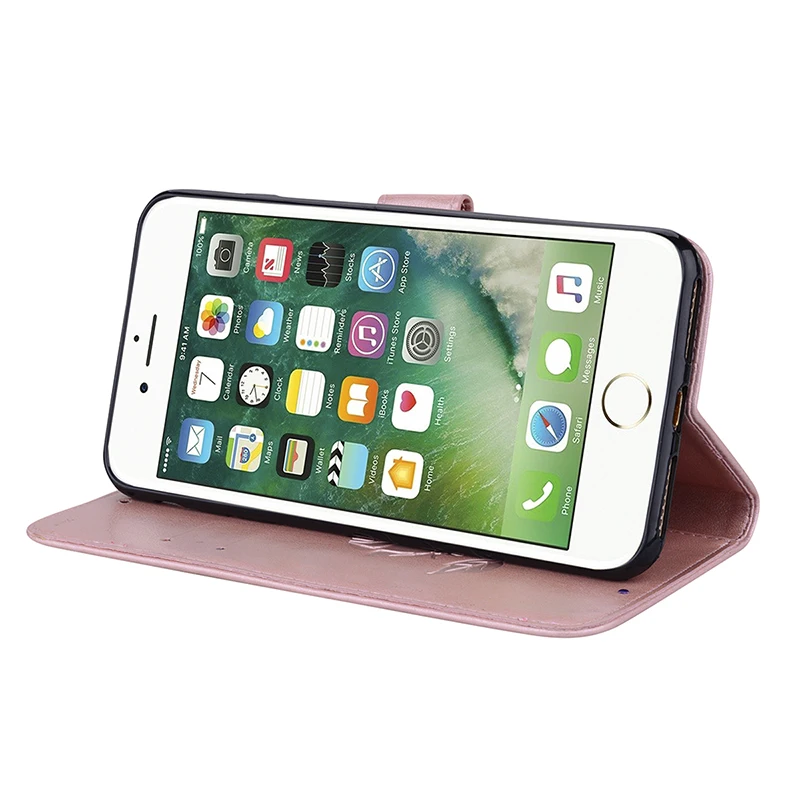 Роскошные Флип Чехлы из искусственной кожи + бумажник для iPhone 6 s S 7 7S 8 Plus X 10 5 5S 5SE