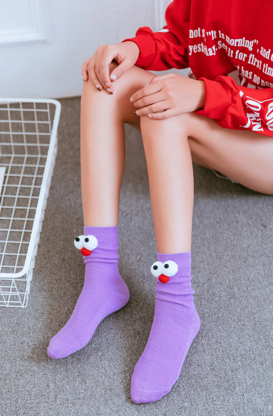 Harajuku/крутые носки художественные женские модные хлопковые носки корейские 3D хипстерские милые Мультяшные осенне-зимние забавные носки для женщин, новинка года