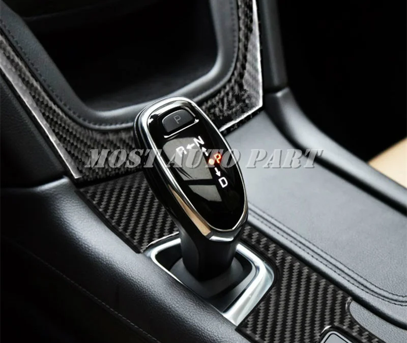 Carbon Fiber Center Console Gear Box Trim Cover 2pcs For Cadillac XT5 2016-2019 Car accesories interior decoration | Автомобили и