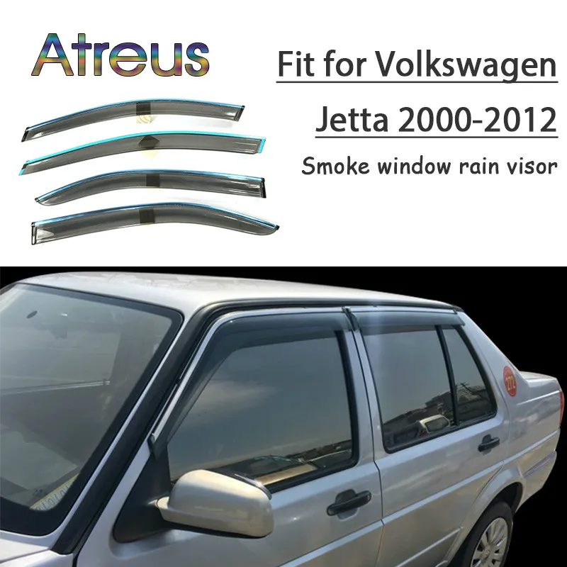 

Atreus 1 Набор ABS для 2011 2011 2010-2000 Volkswagen VW Jetta аксессуары для автомобиля вентиляционные солнечные дефлекторы защита Дымовое окно дождевой козырек