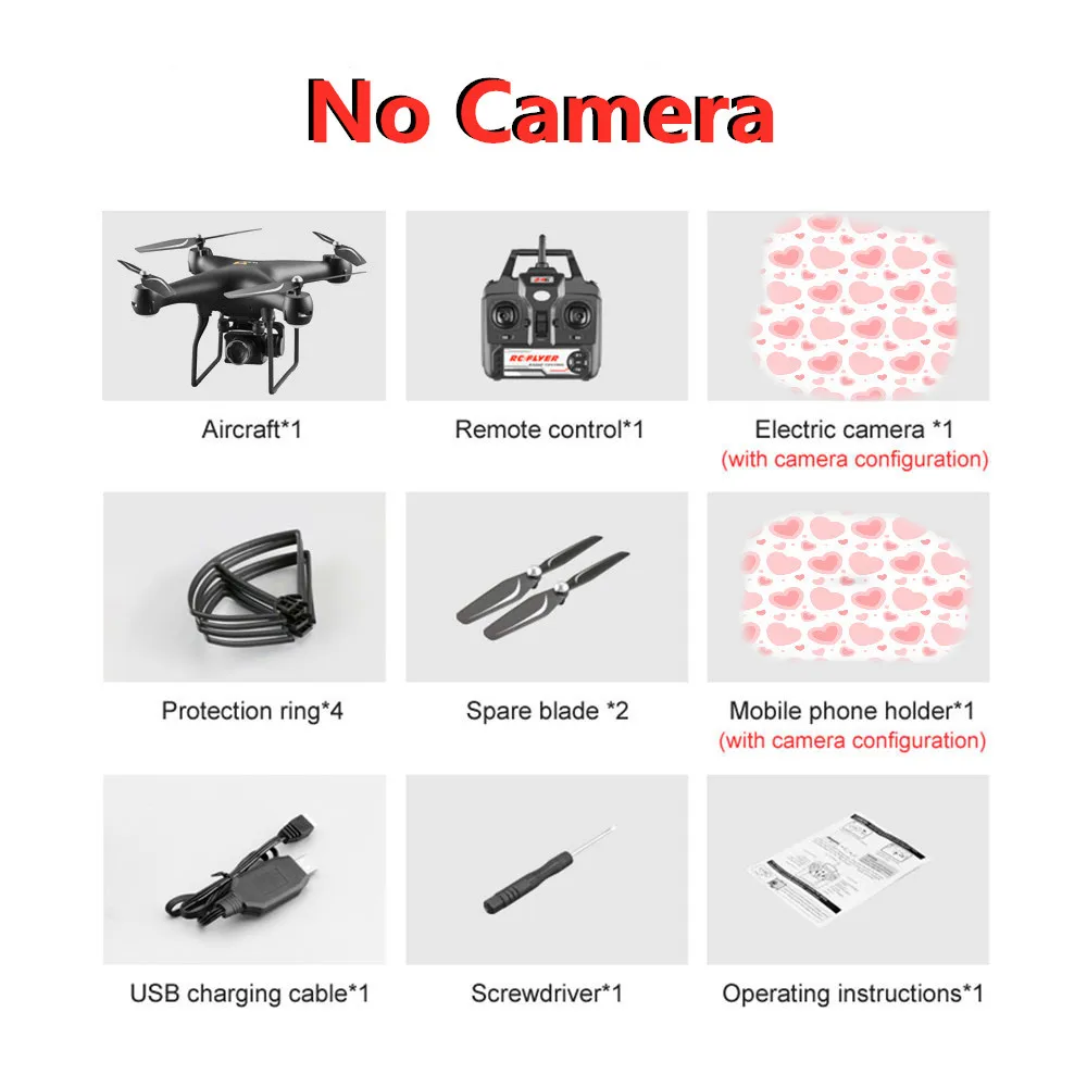 No Camera Black Дрон 4K S32T вращающаяся камера Квадрокоптер HD аэрофотосъемка давление воздуха парение ключ посадка полета 20 минут RC вертолет - Цвет: No Camera Black