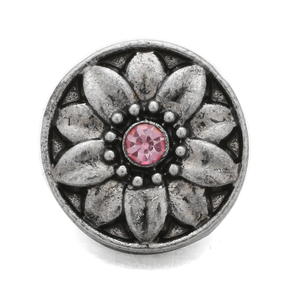 10 шт./лот модные стразы в форме цветка 12 мм кнопки застежки ювелирные изделия
