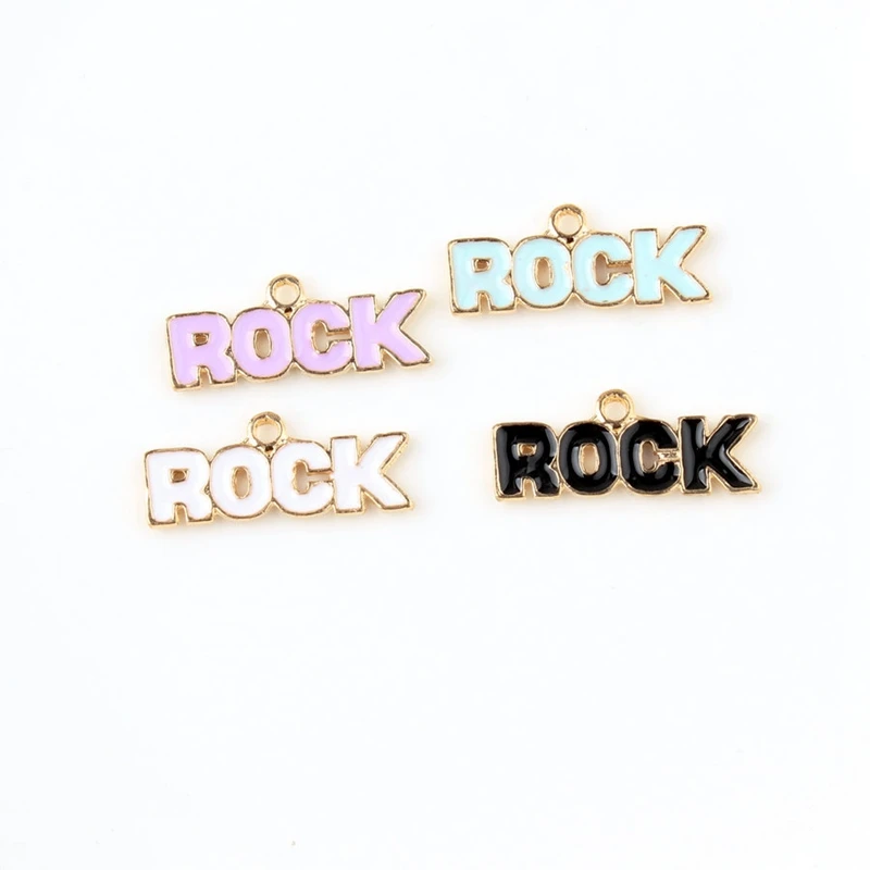 100PCS Alloy Colorful ROCK Pendant 11*27mm Enamel Charms For Handmade Bracelet Necklace Keychain Fashion Personality | Украшения и