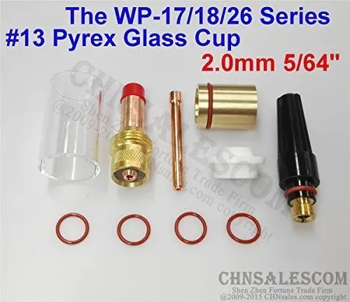 Chnsalescom 10 шт. TIG сварки 45V25M газа объектив#13 сукняные шорты комплект чашек для аргонодуговой сварки WP-17/18/26 5/6" 2,0 мм 80A-140A регулярные использующиеся в настоящее время