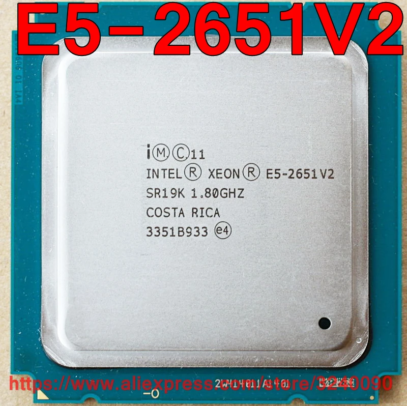 Intel Xeon E5 2651V2 CPU SR19K 1 80 GHz 12 Core 30M LGA2011 2651 V2 процессор Бесплатная доставка V2|Процессоры|