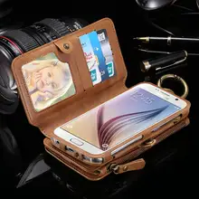Purse Hanging waist Phone case For Samsung S7 S6 Edge Plus Note 5 7 4 3 coque Luxury Leather Fundas Cover Shell accessories bags