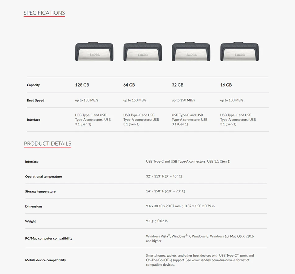 sandisk 128 ГБ SDDDC2 Экстремальная высокая скорость type-C USB3.1 двойной OTG USB флеш-накопитель 64 ГБ флеш-накопители 256 ГБ 150 м/с флешки 32 Гб