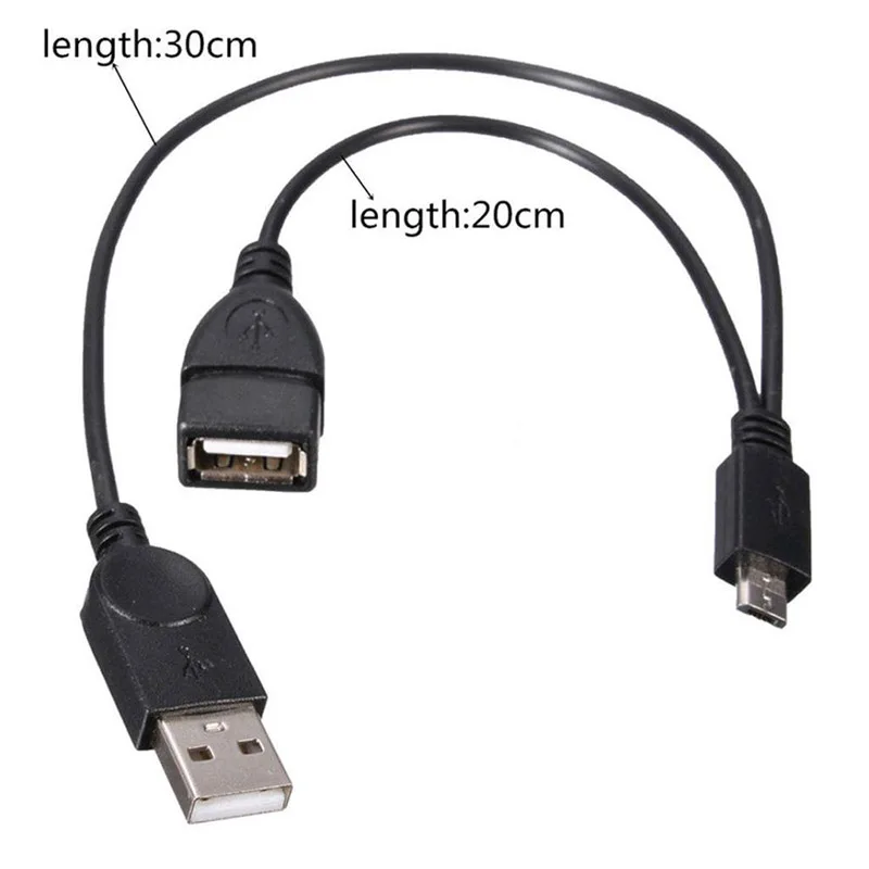 Кабель переходник Micro B USB 2 0 OTG кабель с кабелем питания Y образный разветвитель