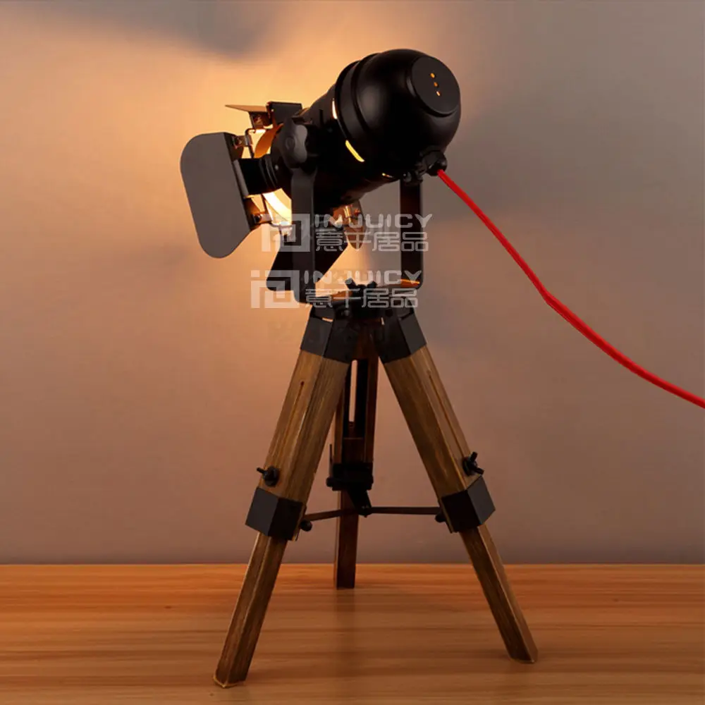 Винтажная железная ретро-лампа в стиле индастриал лофт со штативом для спальни