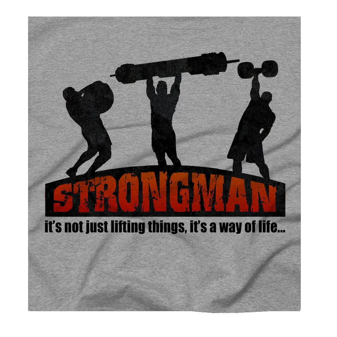 Забавная одежда повседневная Летняя тренировочная футболка Strongman с коротким