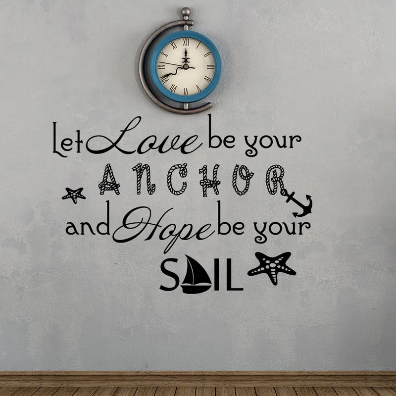 ZOOYOO Let Love Be Your Anchor настенные наклейки домашний декор виниловые на стену обои для