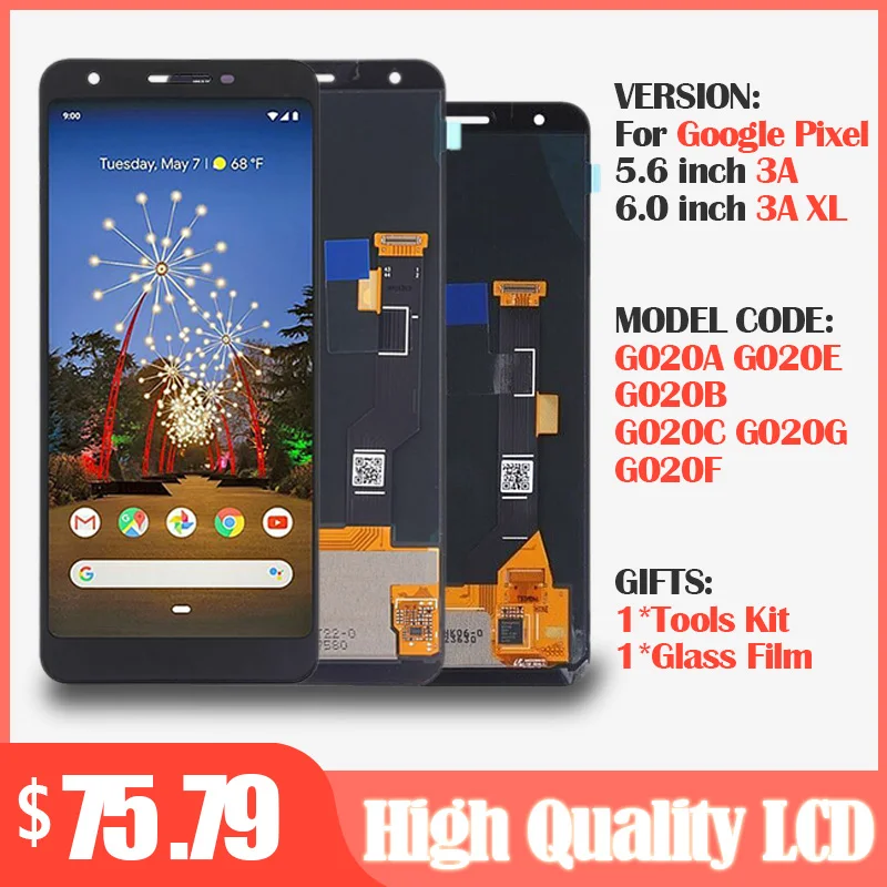 Для Google Pixel 3A LCD G020A G020E G020B дисплей + сенсорный экран дигитайзер для XL G020C G020G G020F