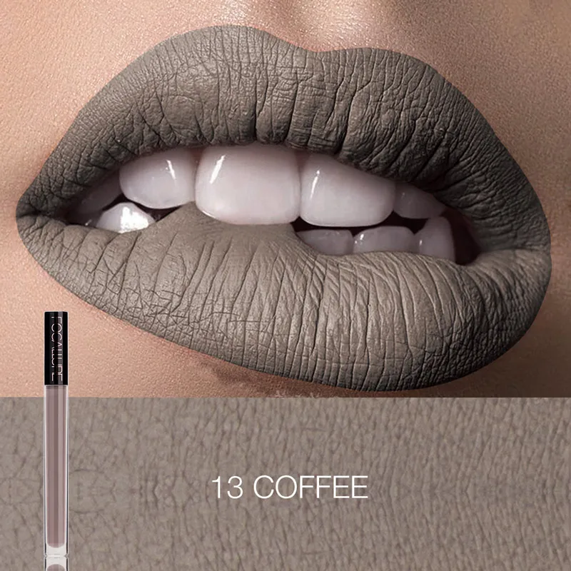 13 Focallure Matte жидкая помада 14 цветов красный коричневый телесный водонепроницаемый стойкий карандаш для губ женская красивая помада макияж - Color: 13